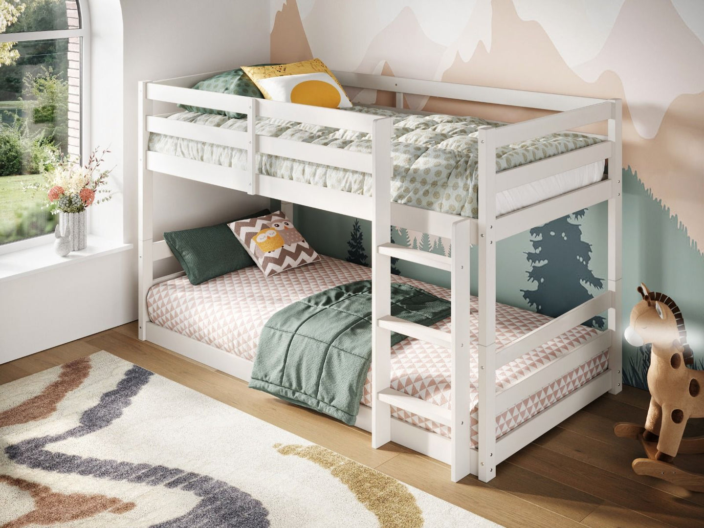 Amelia Low Wooden Bunk Bed